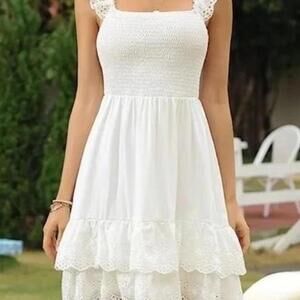 Kate Kasin white mini dress